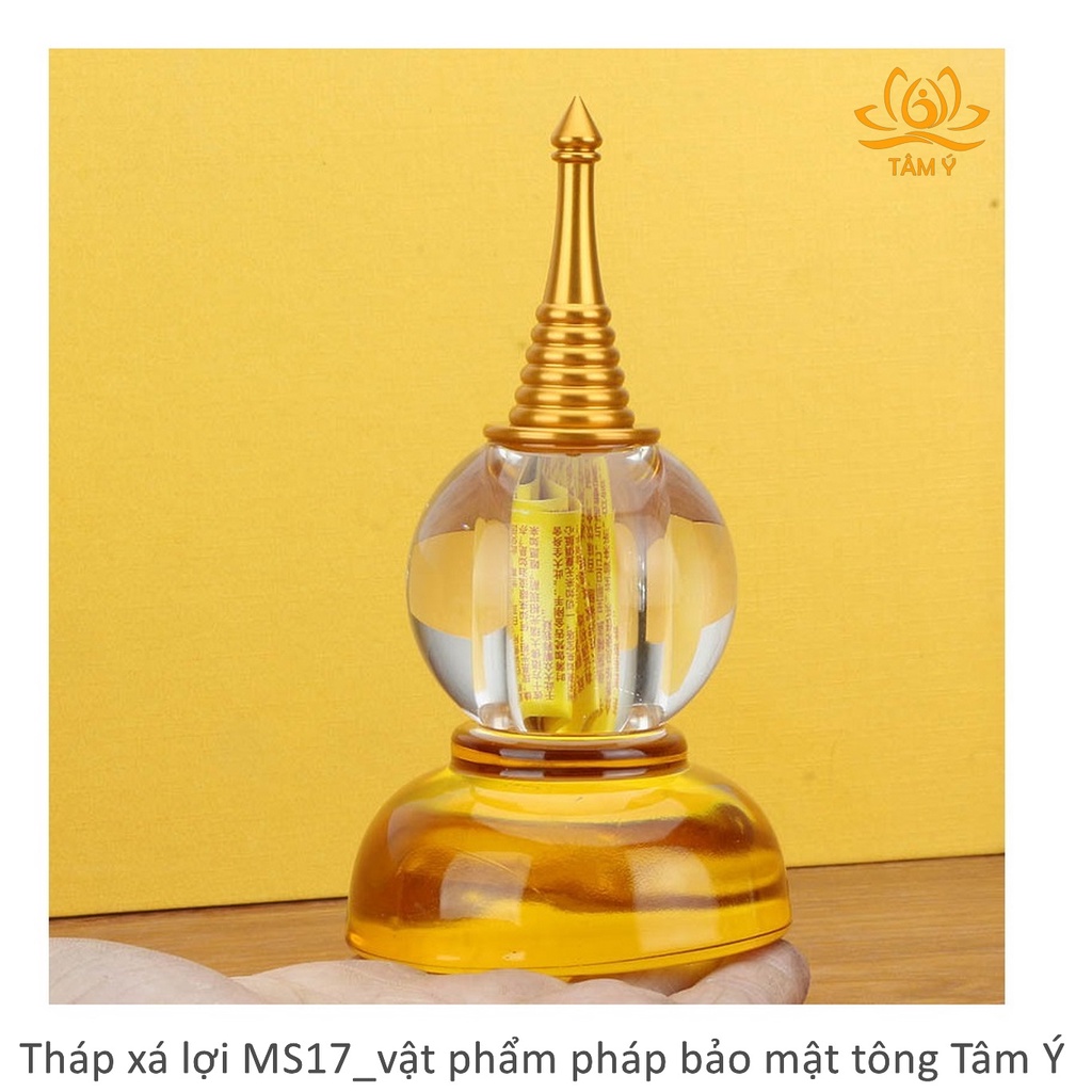Tháp xá lợi chất liệu pha lê MS17