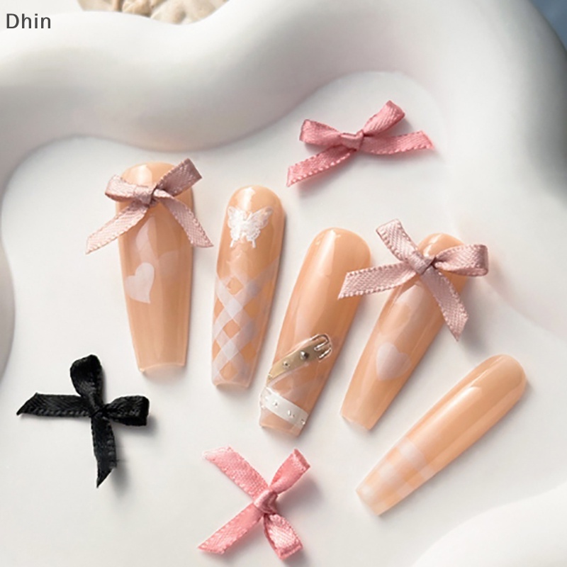 Set 10 Phụ Kiện Nơ Ruy Băng Trang Trí Móng Nghệ Thuật diy