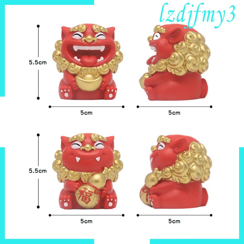 Set 2 Tượng Động Vật mini Dễ Thương Dùng Để Trang Trí Phòng Khách