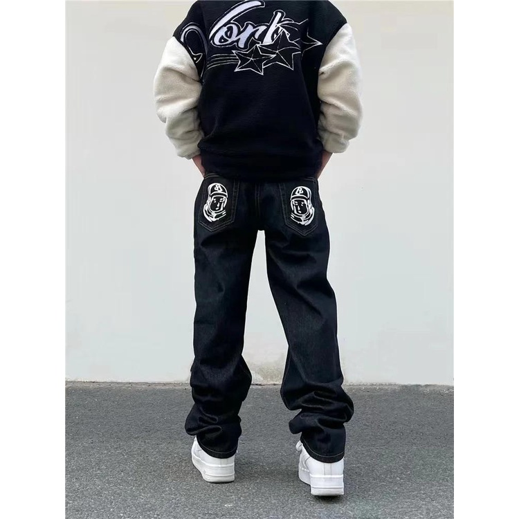 Quần baggy Jean hip hop In Hình Cún Roma Thời Trang Mới 2023 y2k