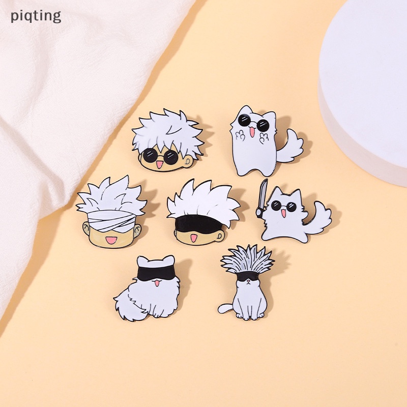 Huy Hiệu Cài Áo Ba Lô Hình anime gojo satoru Cat Menmel pin kawaii Đáng Yêu