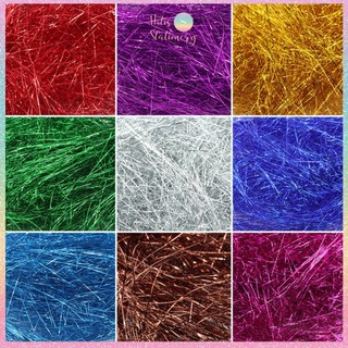 [HOTIS] 1mm - Giấy rơm kim tuyến hologram, raffia róng ánh trang trí, lót hộp quà, giỏ quà tặng sang trọng cao cấp