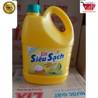 Thùng 4 Can Nước rửa chén Lix 3,6kg/can Siêu sạch, Siêu tiết kiệm