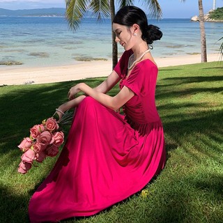 Đầm Nữ Cổ Chữ V Nhấn Eo Thanh Lịch