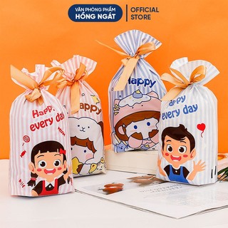 Túi đựng quà có dây nơ buộc cute dễ thương | gấu thỏ house
