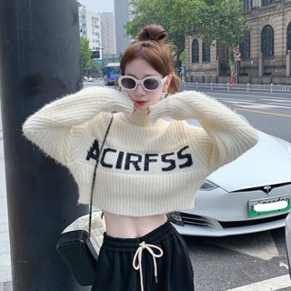 Áo Nữ Len Áo sweater Cổ Lọ In Chữ Thời Trang Thu Đông Mới Cho Nữ