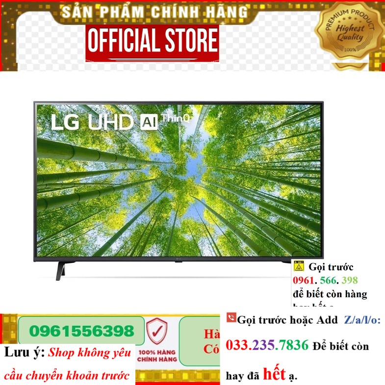 [Hãng] Smart Tivi LG 55UQ8050PSB 4K 55 inch Mới 2022 |
