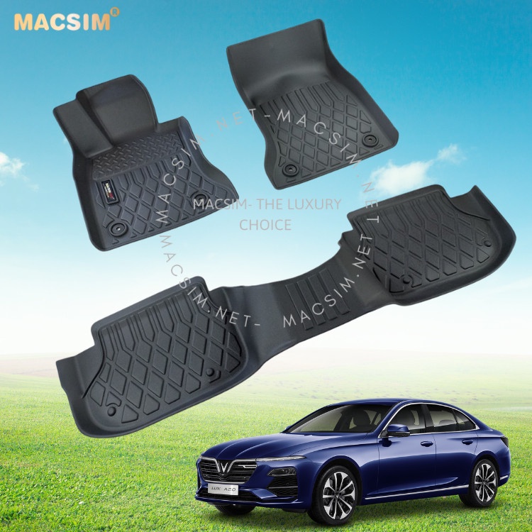 XẢ LỖ! Thảm lót sàn xe ô tô VinFast Lux A Nhãn hiệu Macsim chất liệu nhựa TPE cao cấp màu đen