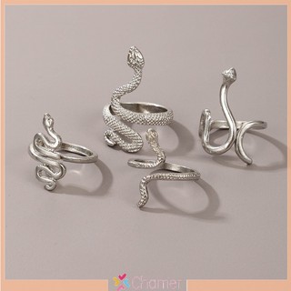 Set 4 nhẫn hình rắn thời trang dành cho nữ