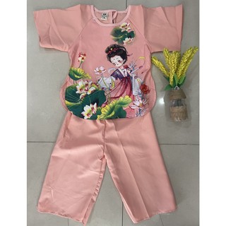 [14-22kg] Áo bà ba cách tân cho bé gái,chất vải lụa mềm mại(TT153)