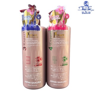 Dầu Gội Xả mềm mượt cải thiện da đầu nhạy cảm PROSEE SAKURA 500mlx2 