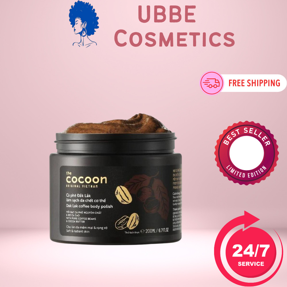Cà phê Đắk lắk làm sạch da chết COCOON 200ml