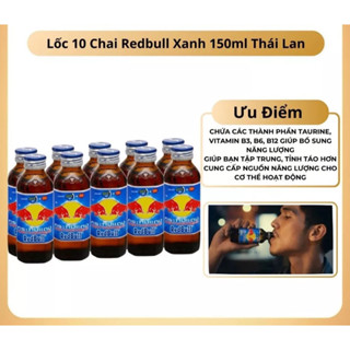 Lốc 10 Chai Nước Tăng Lực Redbull 150ml Thái Lan Hương Vị Thơm ngon   Mai Anh Nhựa]