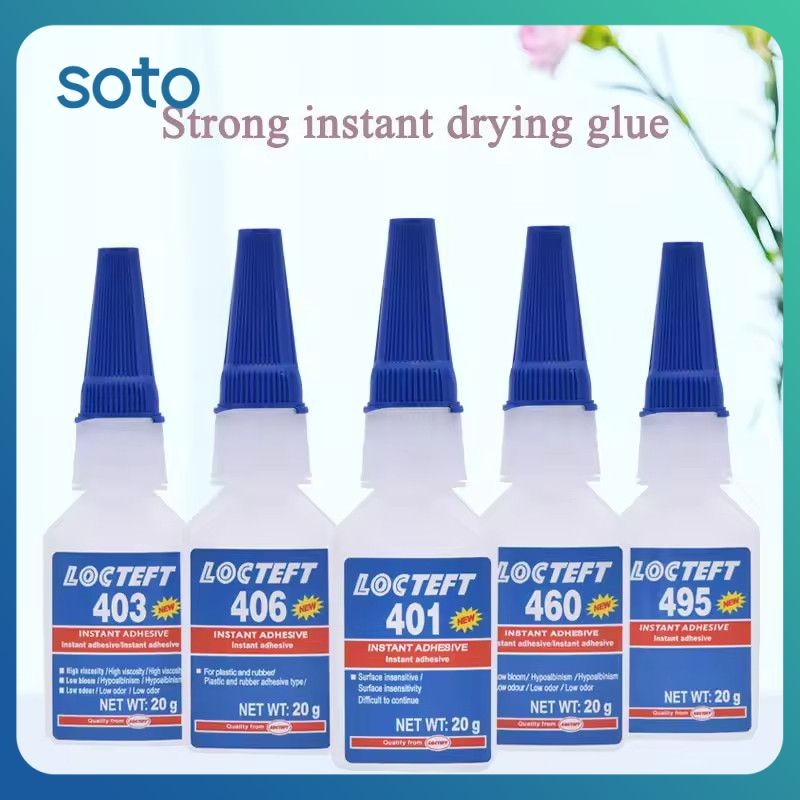 ♫ 20g 401 406 402 Keo Dán Siêu Dính Nhanh Khô Cyanoacrylate Da Cao Su Gỗ Kim Loại Liên Kết Mạnh Keo 