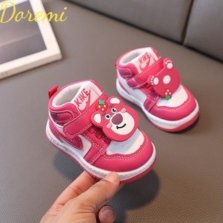 Doremi Giày Sneaker Đế Mềm Chống Trượt Hình Gấu Và Dâu Tây Cho Bé Gái Sơ Sinh