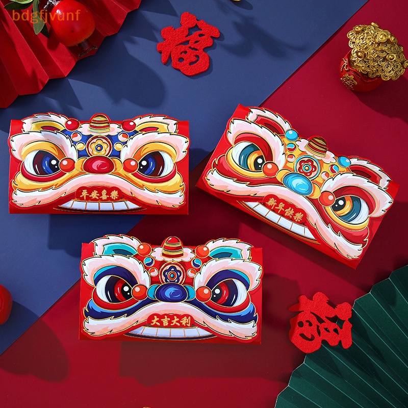 Bdgf Set 6 Bao Lì Xì Đỏ May Mắn Màu Vàng Đồng Sáng Tạo Trang Trí Năm Mới vn