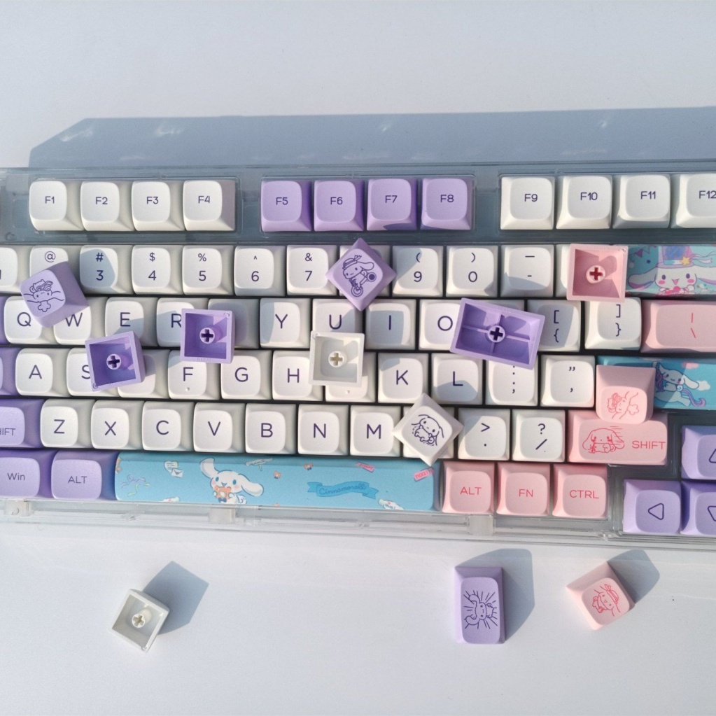 Keycap chó quế 147 phím XDA keycap cao PBT quá trình thăng hoa keycap dễ thương rất phù hợp cho các bạn gái dễ thương