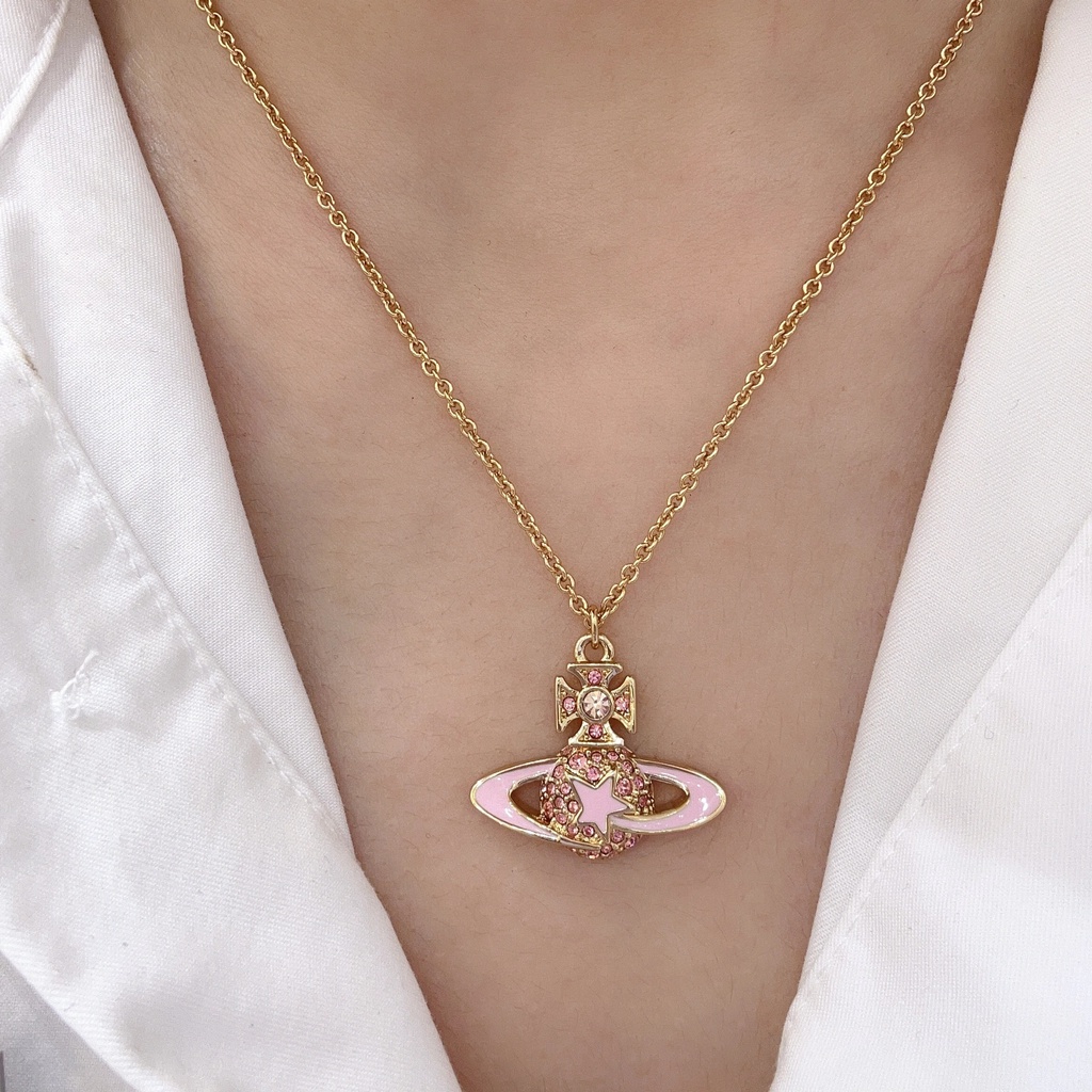 Vòng Cổ Men Xoắn Vòng Quanh Sao Băng saturn