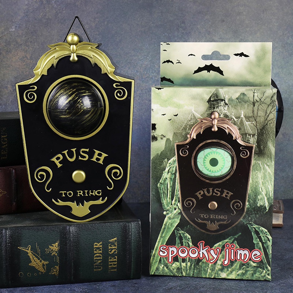 HALLOWEEN ONE EYED DOORBELL HAUNTED DECORATION HORROR PROPS GLOWING HANGING PIECE DOOR HANGING DOORBELL EYEBALL BELL DECOR