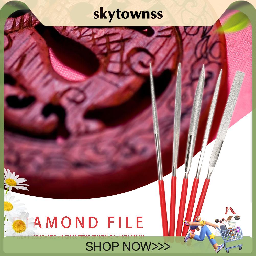 Bộ 5 Cây Dũa Đánh Bóng Gỗ / Kính / Kim Loại Chuyên Dụng