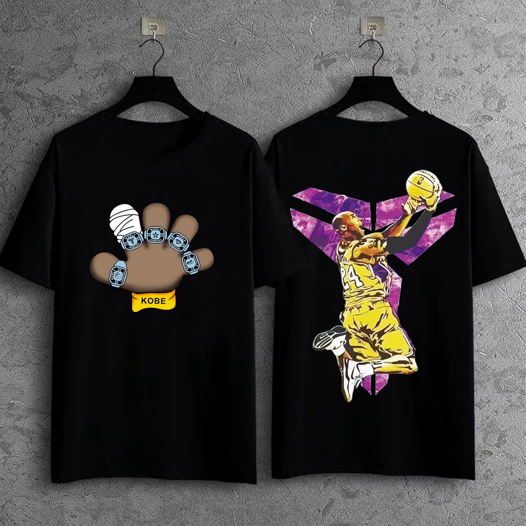 Áo Thun NBA Lakers Black Mamba Kobe Bryant Hip Hop Short Sleeve T-Shirt Men's and Women's Cotton Clothing