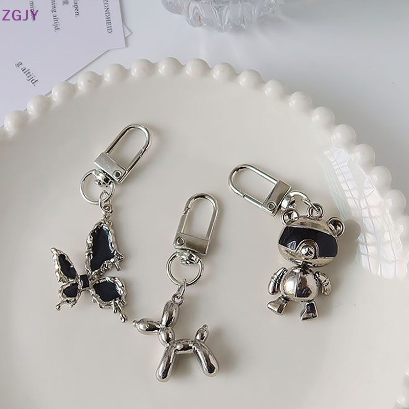 Terok Móc Khóa Hình Bong Bóng / Chú Chó Và Bướm Cá Tính Vui Nhộn Thời Trang Thu Đông Mới