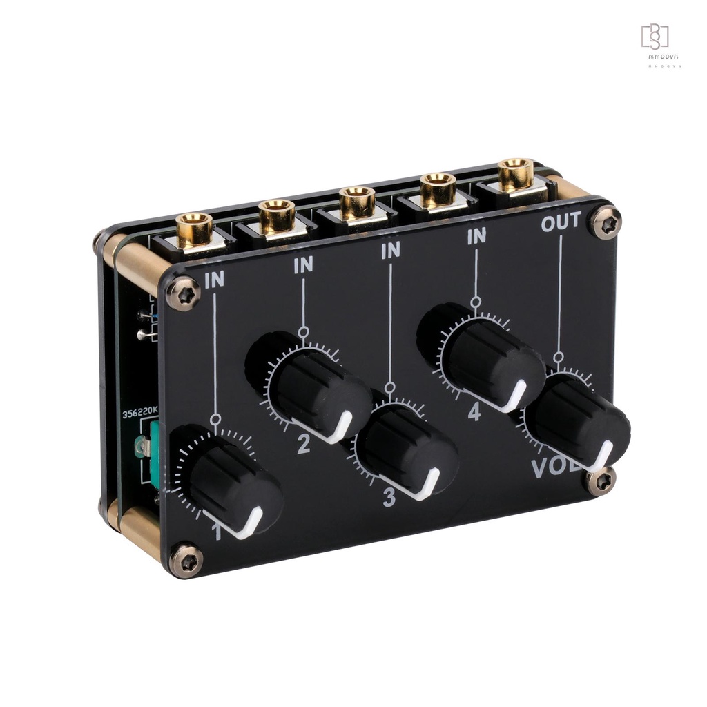 Hot!♫ Mô-đun Trộn Âm Thanh Mật Khẩu 4 Trong 1 mini Âm Thanh Nổi 4 Kênh 4 audio input Sang 1 Đầu Ra Tiếng Ồn Thấp Cho Bộ Điều Khiển studio