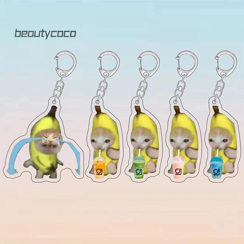 Beautycoco🍊Móc Khóa Hình Mèo Đeo Túi Xách