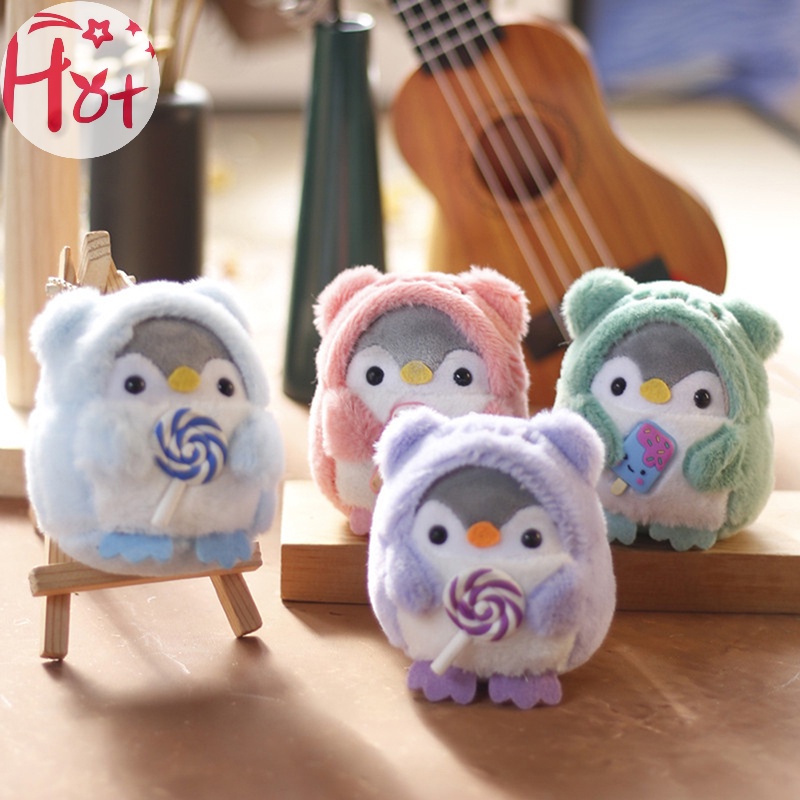 Jr Móc Khóa Hình Chim Cánh Cụt Nhồi Bông Đáng Yêu