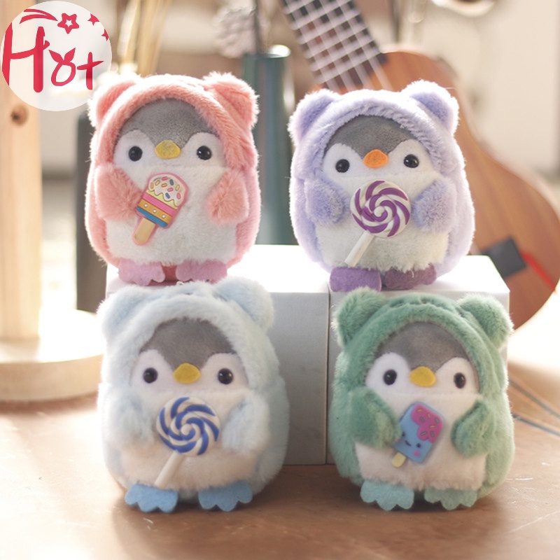 Jr Móc Khóa Hình Chim Cánh Cụt Nhồi Bông Đáng Yêu