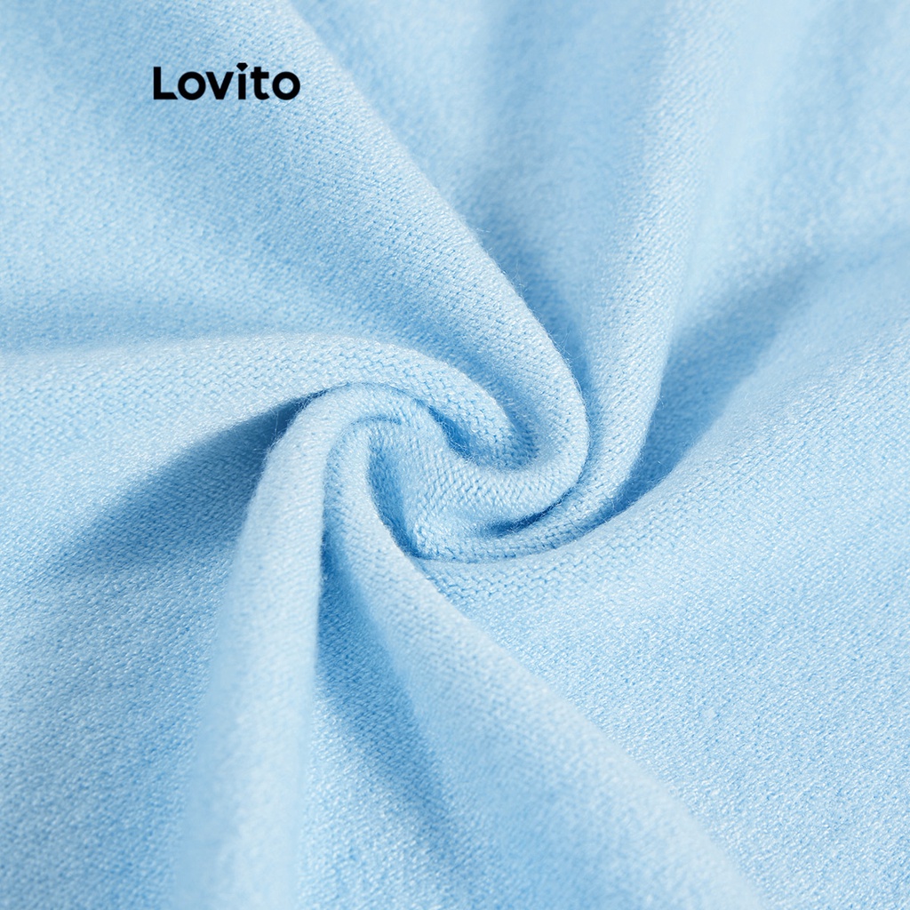 Khăn quàng Lovito thắt nút màu trơn thường ngày cho nữ L63AD285