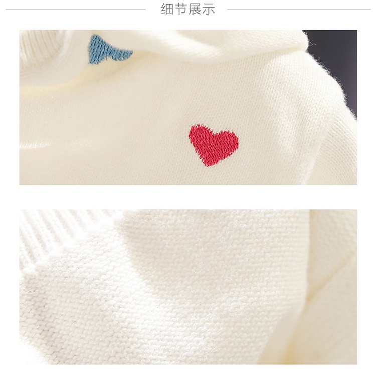 Áo Khoác cardigan Len Dệt Kim Có Mũ Trùm Thời Trang Mùa Thu Cho Bé Gái 3 Tuổi