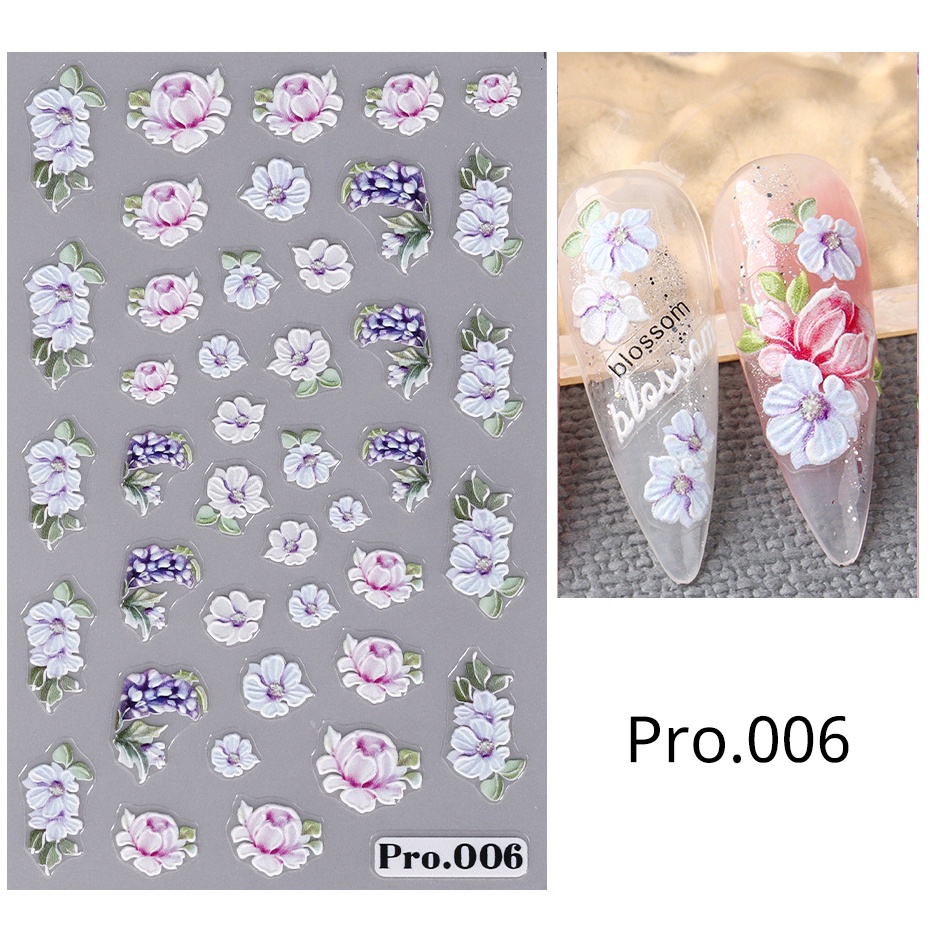 Miếng Dán Trang Trí Móng Tay 5d Hình Hoa lily of the valley