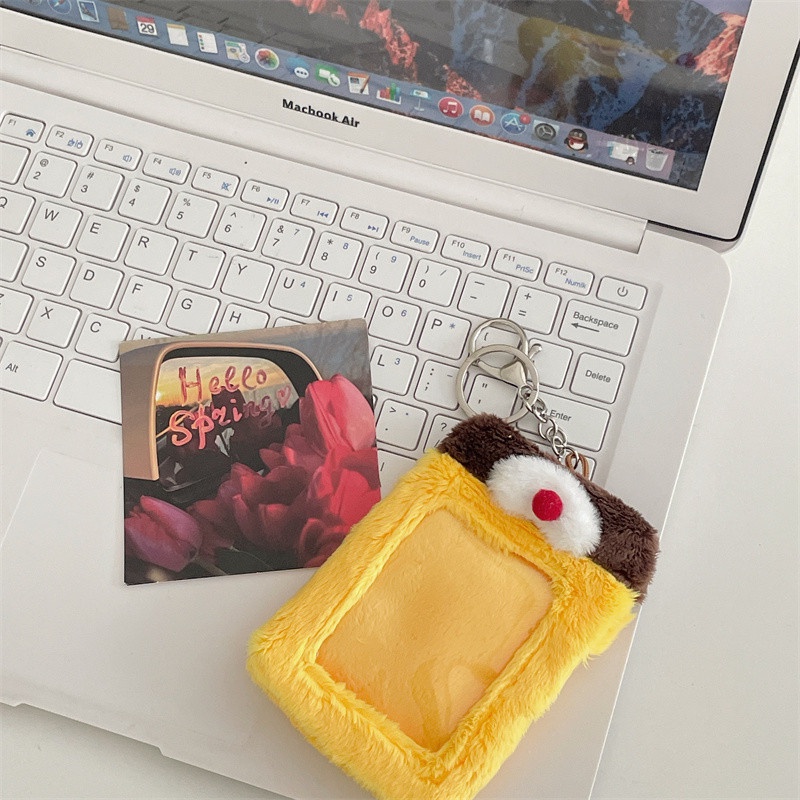 Ví Đựng Thẻ id / Thẻ id / Thẻ id Bằng Vải Bông Hình Thỏ / Gấu Dễ Thương Có Móc Khóa Ốp