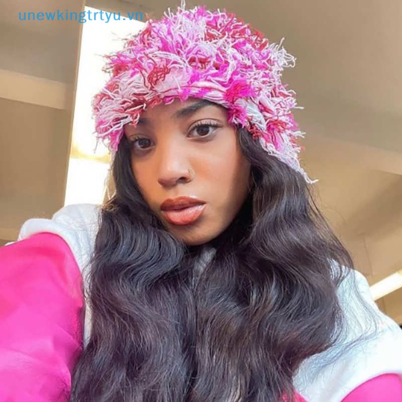 Unewtyu Mũ Len Trùm Đầu Kèm Khẩu Trang Che Mặt Họa Tiết Rằn Ri Phong Cách hip hop balaclava