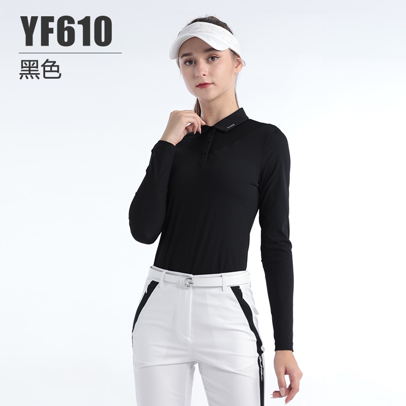 PGM Golf Áo thun dài tay dành cho nữ Vải thể thao hàng đầu Quần áo thể thao thời trang mềm mại và thoải mái
