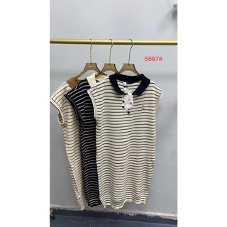 Váy kẻ 3 màu thêu thỏ