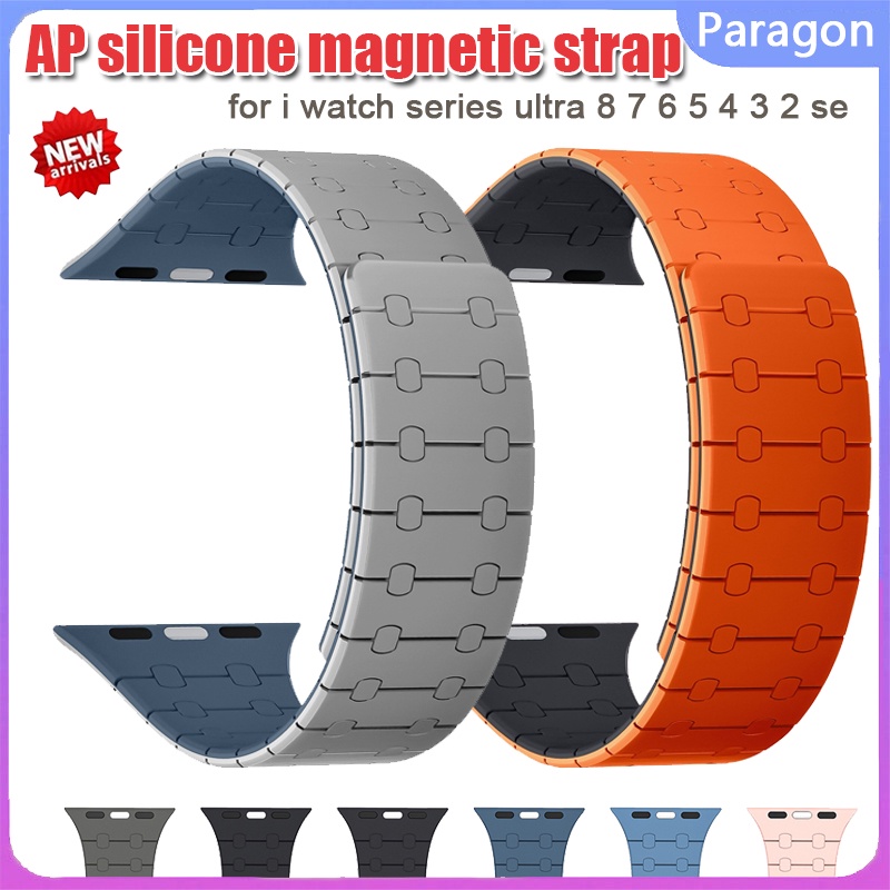 Silicone Dây Đeo Đồng Hồ Từ Tính Bằng Silicon Dành Cho apple watch series 8 7 6 ultra 45mm 49mm 44mm i watch 4 3 5 2 se 38 / 42mm 41mm 40mm