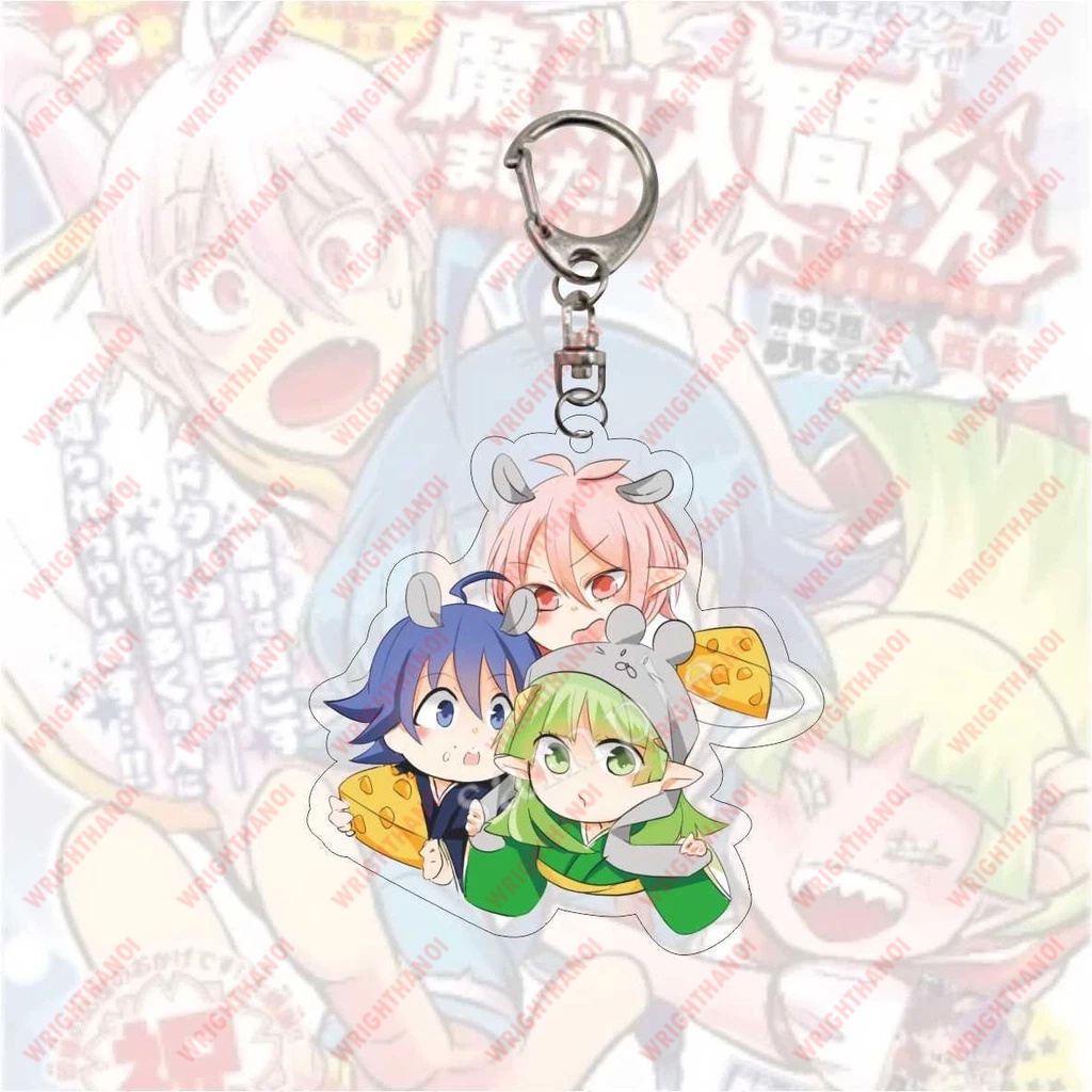 Móc khoá Mairimashita! Iruma-kun nhân vật Suzuki Iruma, Clara Valac in hình nhân vật 2 mặt acrylic