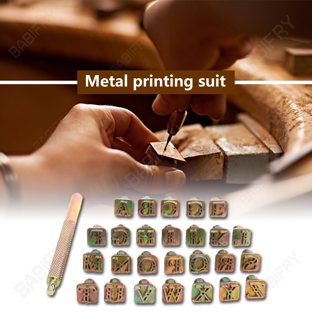 Bộ 26 Con Dấu Bằng Hợp Kim Kẽm Hình Chữ Cái Dùng Để Đánh Dấu Lên Da