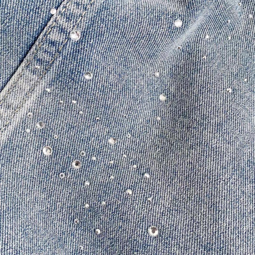 Áo Khoác denim Thêu Chữ Hạng Nặng Mới Mùa Thu