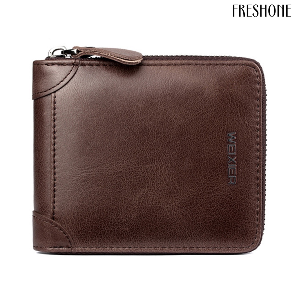 Ví Nam Nhiều Ngăn Giả Da Đa Năng Có Dây Kéo Dùng Khi Đi Du Lịch