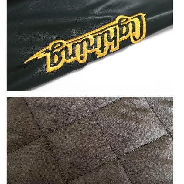 Áo Khoác Bóng Chày Da pu Thêu Họa Tiết Phong Cách Hàn Quốc Thời Trang Xuân Thu Cho Nam