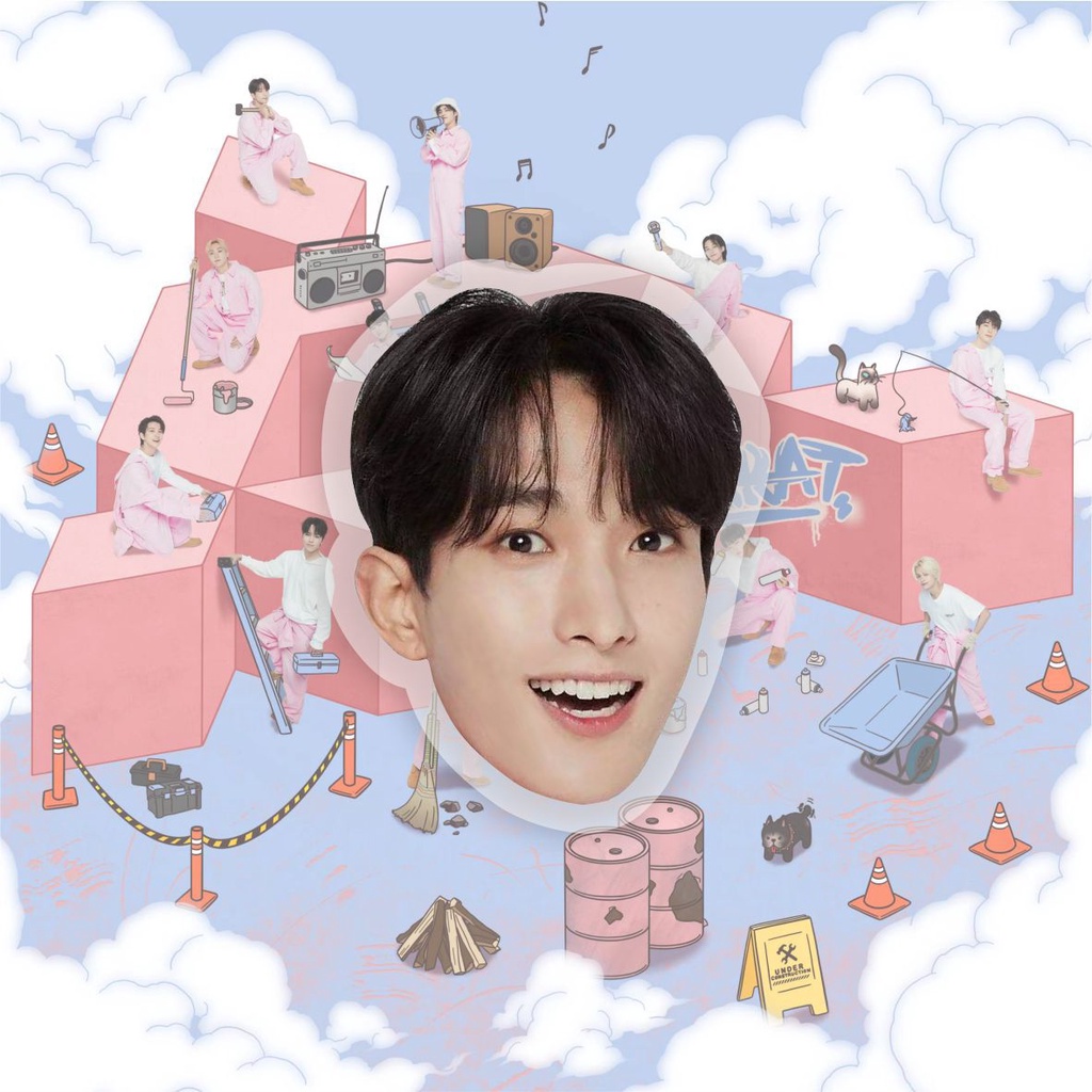 Giá Đỡ Điện Thoại Bằng Acrylic Hình Nhóm Nhạc Seventeen Độc Đáo ANISHOP