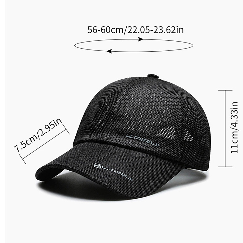 Mới Mũ Lưỡi Trai Phối Lưới Thoáng Khí Thời Trang Cho Nam