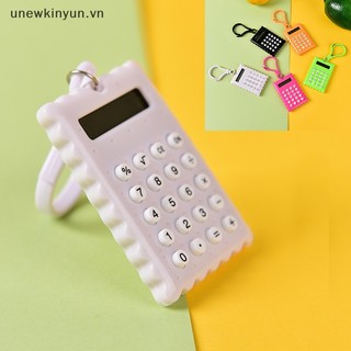 Uu móc khóa máy tính điện tử mini 8 chữ số bằng nhựa màu ngẫu nhiên vn
