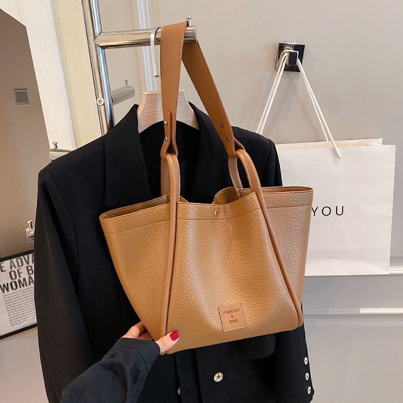 Niche Túi Xách Da pu Cỡ Lớn Phong Cách retro 2023 Cho Nữ