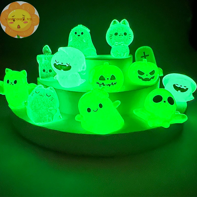 Vastji Set 6 Đồ trang trí Ma Quỷ Bí Ngô Dạ Quang Trang Trí halloween vn