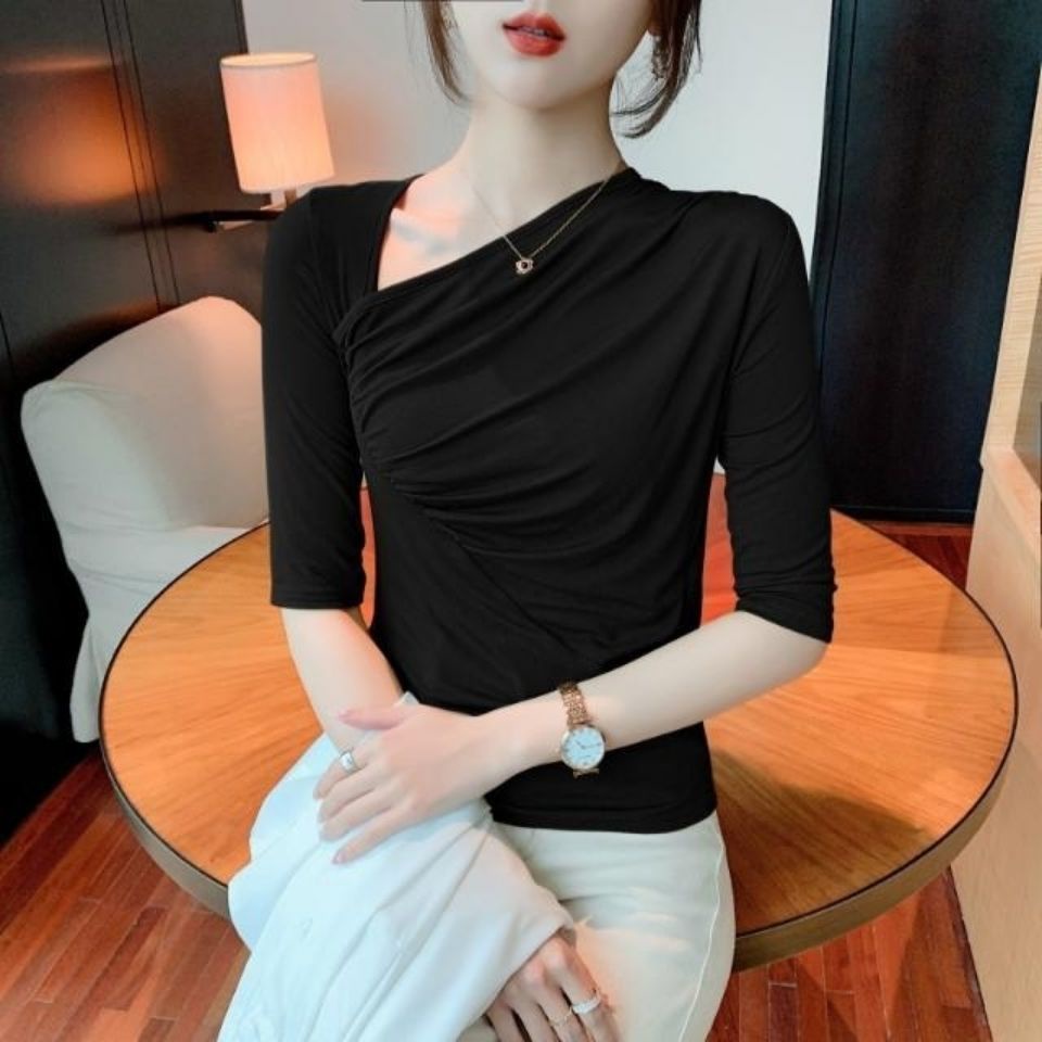 Áo Thun Tay Lửng Hở Vai Thời Trang Dành Cho Nữ