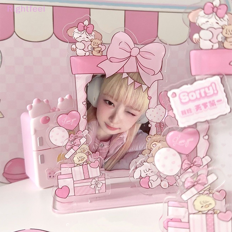 Giá Đỡ Trưng Bày Khung Ảnh Bằng acrylic Họa Tiết Hoạt Hình Dễ Thương Ngọt Ngào Mới